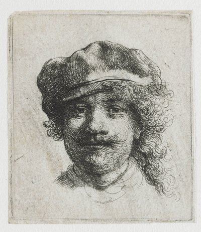 Omakuva baretilla tekijältä Rembrandt van Rijn