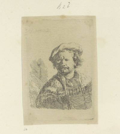 Autoretrat amb boina i capa decorada Recueil de quatre-vingt-cinq estampes originales (títol de la sèrie)finlandès tekijältä Rembrandt van Rijn