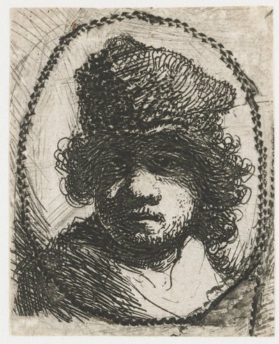 Omakuva turkislakilla tekijältä Rembrandt van Rijn