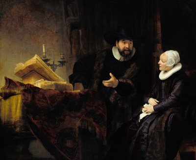 Mennoniittisaarnaaja Anslo ja hänen vaimonsa tekijältä Rembrandt van Rijn