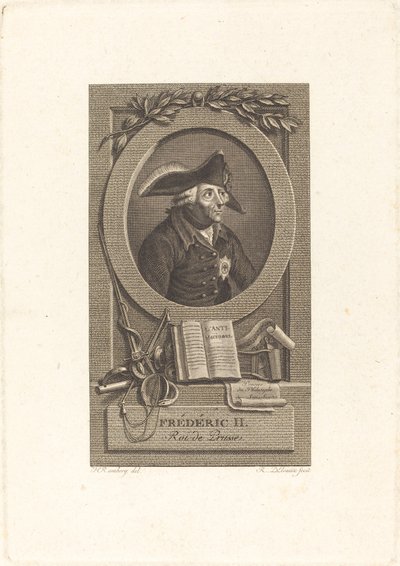 Frederic el Gran, rei de Prussiafinnish tekijältä Remi Henri Joseph Delvaux after Johann Heinrich Ramberg