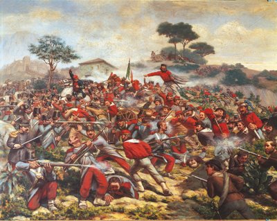 Giuseppe Garibaldi Calatafimin taistelussa tekijältä Remigio Legat