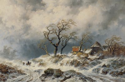 Hollannin talvimaisema (lumikuomiot) tekijältä Remigius Adrianus van Haanen