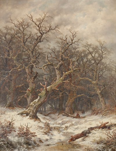 Talvimaisema (talvimetsä) tekijältä Remigius Adrianus van Haanen