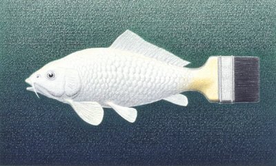 Brushfish, 2003, Värikynäpiirros paperille tekijältä Rene Boin