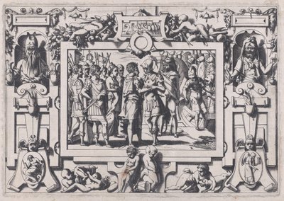 Jason saapuu Colchikseen Jason saapui lopulta Colchikseen..., 1563. tekijältä Rene Boyvin
