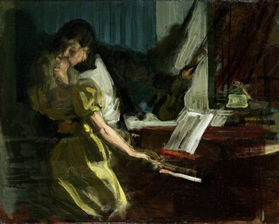 Tutkimus "Kreutzer-sonaatille", n. 1901 (öljy kankaalle) tekijältä René François Xavier Prinet