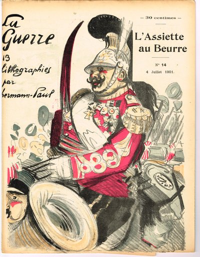 Kansi "" The Butter Plate" -kirjasta, satiirinen väreissä tekijältä Rene George Hermann Paul