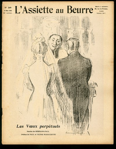 Kansi "" The Butter Plate"", numero 268, Satirique en Colors tekijältä Rene George Hermann Paul