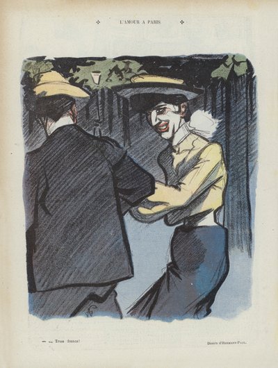 Prostituutio - kuvitus Le Rire -lehteen, 27. toukokuuta 1905 (litografia). tekijältä Rene George Hermann-Paul