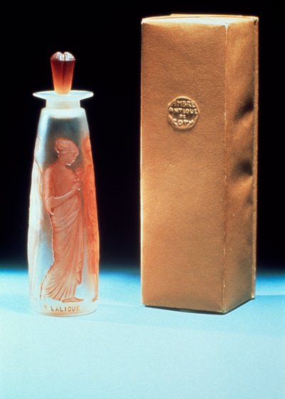 Lasipalat Cotyn Ambre Antique -hajuvedelle tekijältä Rene Jules Lalique