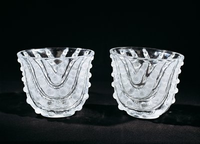 Lasimaljakot, noin 1930, Rene Lalique (1860-1945), valmistaja Rene Lalique et Cie Alsace Glassworks. Ranska, 1900-luku. tekijältä Rene Jules Lalique