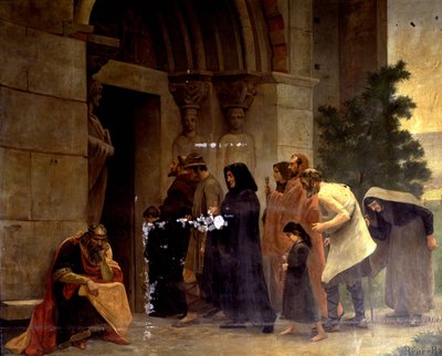 Raymond VI (1156-1222), Toulousen kreivi, "Excommunicated"" vuonna 1208 paavi Innocentius III:n (1160-1216) toimesta. Rene Ravaut tekijältä Rene Ravaut