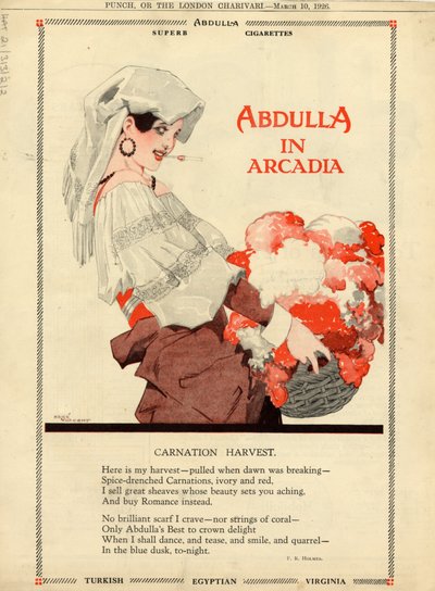Abdulla-savukkeet, 1926 tekijältä Rene Vincent