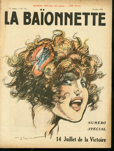 Kansi "La Baionnette", numero 210, Satirical in Colors tekijältä Rene Vincent