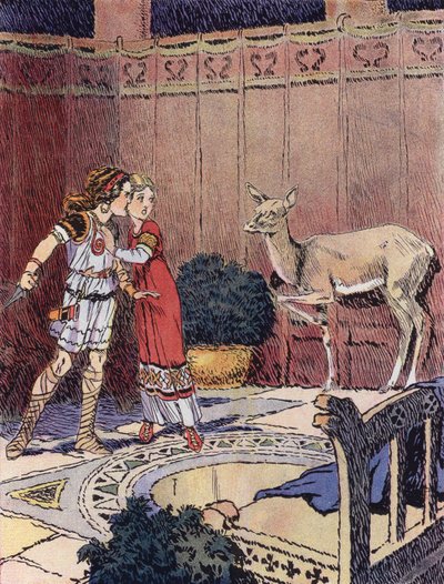 Pikku Merovingi (väri litho) tekijältä Rene Vincent