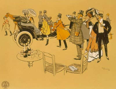 Berliet-autoja mainosjuliste, 1906 tekijältä Rene Vincent