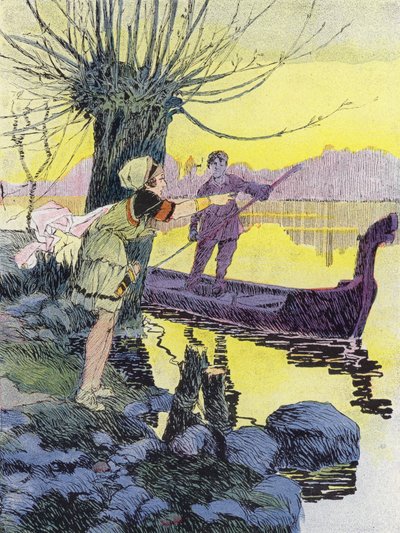Petite Gauloise ennen roomalaista valloitusta (väri litho) tekijältä Rene Vincent