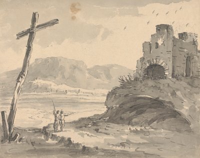 Maisema suurella ristillä tekijältä Rev. William Gilpin
