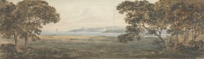 Metsäinen maisema, josta on näkymät suistoon tekijältä Rev. William Gilpin