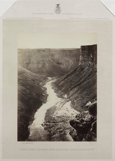 Grand Cañon, Colorado-joki, Kanab Washin suu, katse länteen tekijältä Reverend George Wilson Bridges