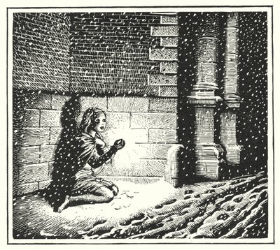 Hans Christian Andersen: Pieni tulitikkutyttö (litho) tekijältä Rex (after) Whistler
