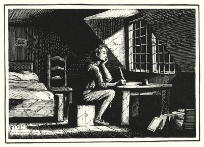 Hans Christian Andersen: Mitä kuu näki (litho) tekijältä Rex (after) Whistler
