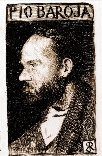 Piirustus "Ex Libris tekijältä Ricardo Baroja