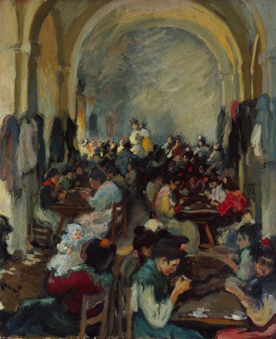Sikarin valmistus Sevillassa, 1899. tekijältä Ricardo Canals y Llambi