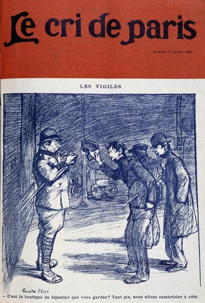 Vartijat ja murtovarkaat, kirjoittanut Ricardo Flore - "Pariisin cree" 17.1.1909. tekijältä Ricardo Flores