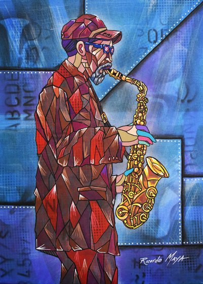 Geometrinen jazzmies tekijältä Ricardo Maya