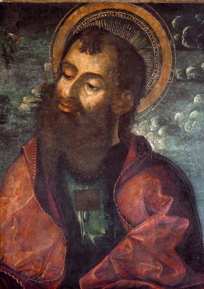 Saint Paul ja Saint Peter Detail edustavat Saint Paulia. Riccardo Quartararon maalaus (1400-1500-luku) 1493 Dim. 216x155 cm Palermo, Galleria Regionale della Sicilia, inv. 53 tekijältä Riccardo Quartararo
