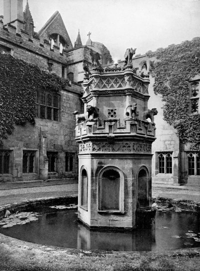 Suihkulähde Newstead Abbeyn luostarissa Nottinghamissa, 1902-1903. tekijältä Richar Keene