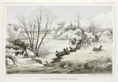 Hellgate-joen ylittäminen, Montana, USA, 6. tammikuuta 1854 tekijältä John Pardon
