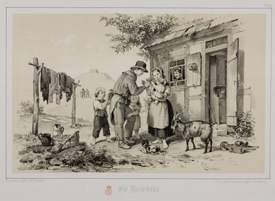 Kaivosmies palaa kotiin, Saksa, n. 1851 tekijältä John Pardon