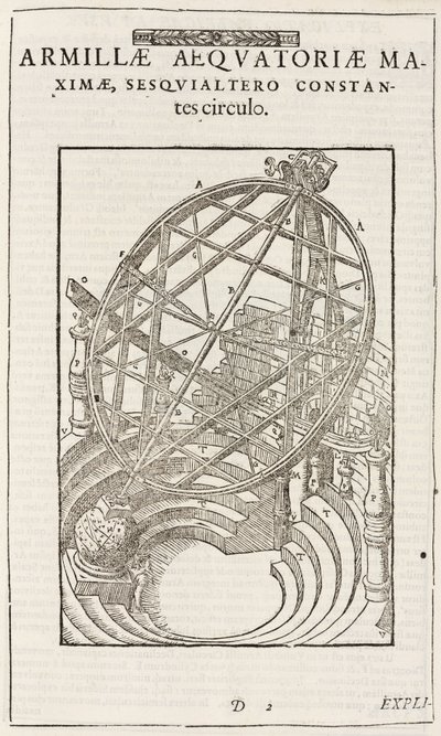 Tycho Brahen ekvatoriaalisesti asennetut ympyrät, vuoden 1580 jälkeen tekijältä John Pardon