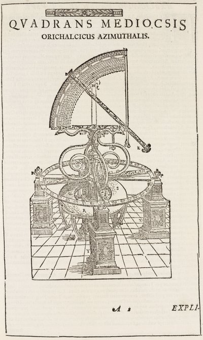 Tycho Brahen kvadrantti (käänteinen), n. 1577 tekijältä John Pardon