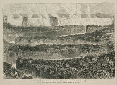 Victoria Falls, Afrikka, n. 1855 tekijältä John Pardon