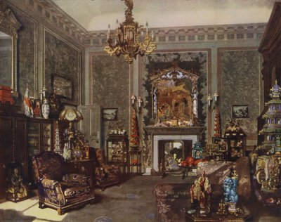 Sala Chippendale Chinesa do Queen Mary, Palácio de Buckingham, Londres (litho colorida) finlandesa tekijältä Richard (after) Jack