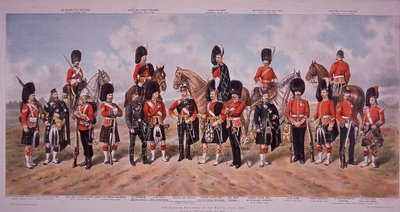 Britannian armeijan skotlantilaiset rykmentit vuonna 1895 tekijältä Richard (after) Simkin