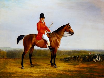 Isaac Sadler Mounted on a Bay Hunter (öljy kankaalle) tekijältä Richard Barrett Davis