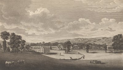 Preston Hall Aylesfordissa, Kentin kreivikunnassa, Edward Hastedin teoksesta The History and..., 1777-90. tekijältä Richard Bernard Godfrey
