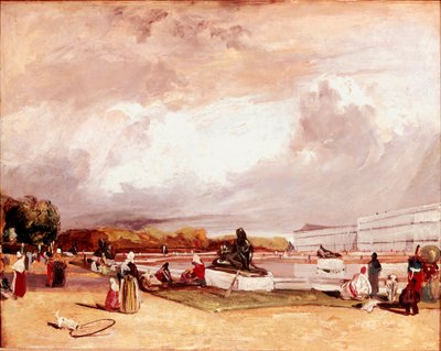 Vesiparteri Versaillesissa Richard Parkes Boningtonin (1802-1828) maalaus, koko 42x52 cm Pariisi, Louvre-museo tekijältä Richard Bonington