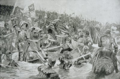 Towtonin taistelu vuonna 1461, kuvitus Hutchinsonin teoksesta 