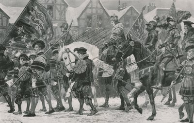 Edward VI:n kruunauskulkue Lontoon läpi tekijältä Richard Caton Woodville