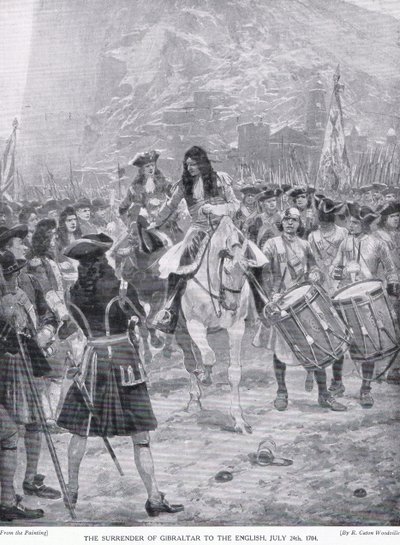 Gibraltarin antautuminen, noin 1910 tekijältä Richard Caton Woodville