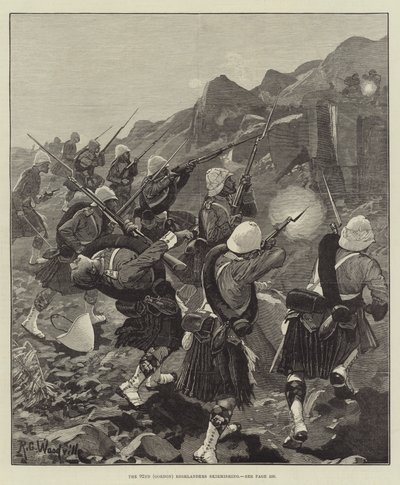 92. (Gordon) Highlanders tapaaminen tekijältä Richard Caton Woodville junior