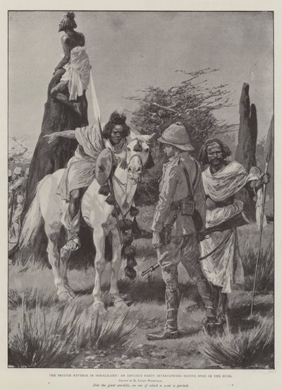 British Reverse Somalilandissa, Advance Party haastattelee Native Spies in the Bush tekijältä Richard Caton Woodville junior