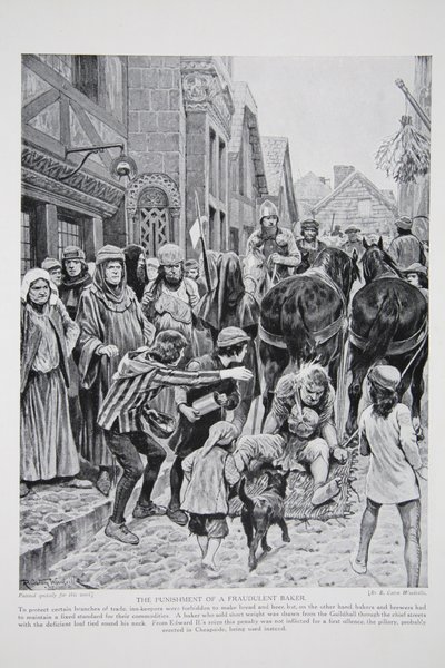 Petollisen leipurin rangaistus, kuvitus teoksesta "Hutchinson