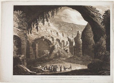 Näkymä Vespasianuksen amfiteatterin sisäpuolelta Roomassa (nimeltään "Colosseo"). tekijältä Richard Cooper II
